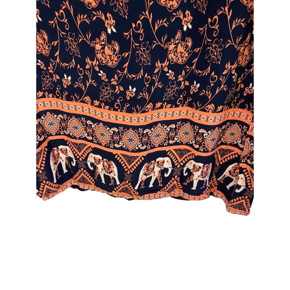 Blossom by P Peasant Top Elephant Print Women's M - Picture 7 of 11